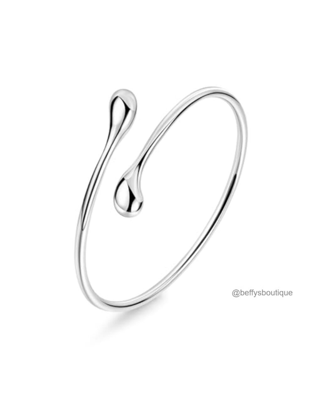 Teardrop Gold Open Cuff Bracelet Adjustable Thin Bangle Wrist Cuff
